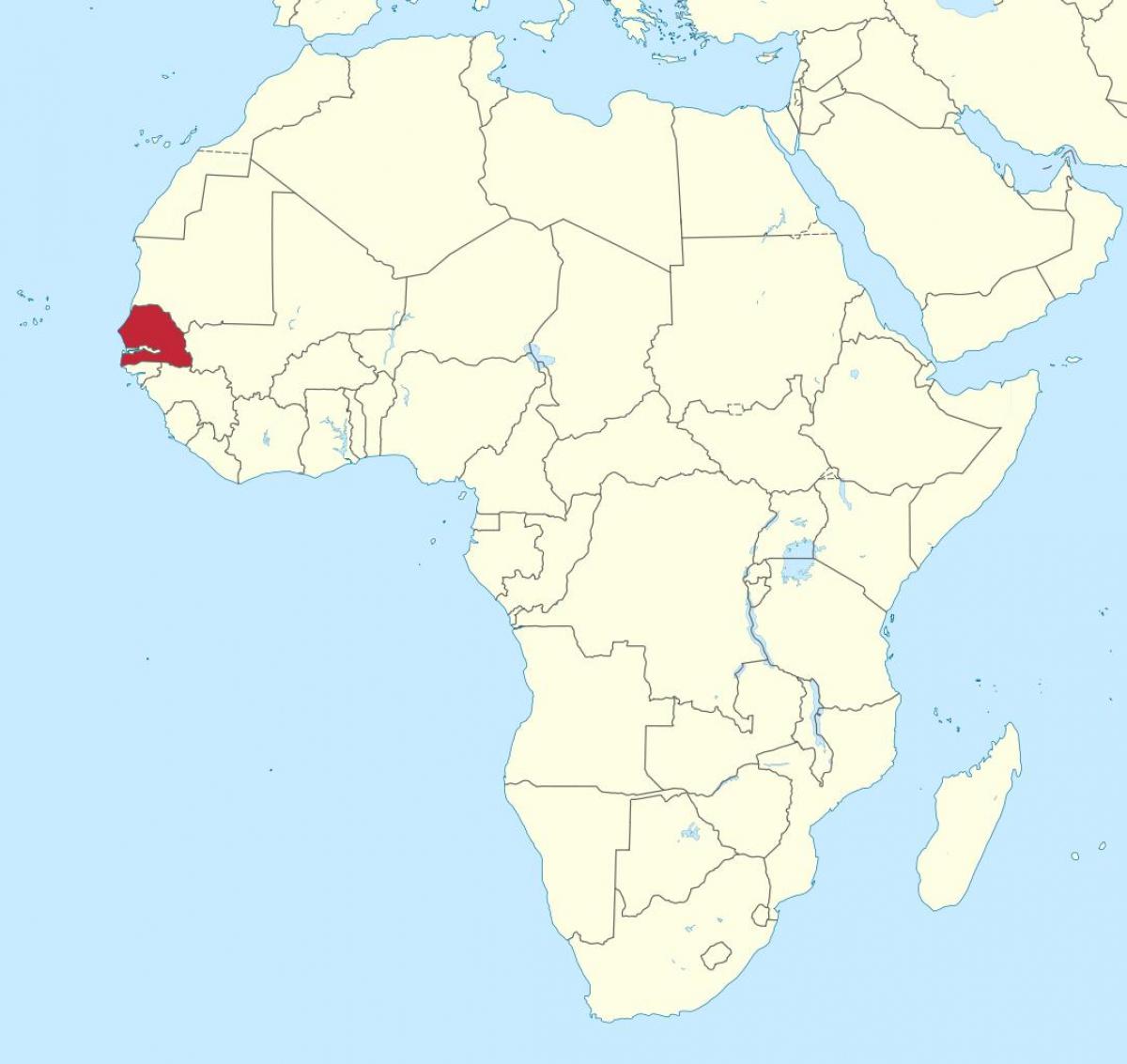 Senegal kaardil aafrika