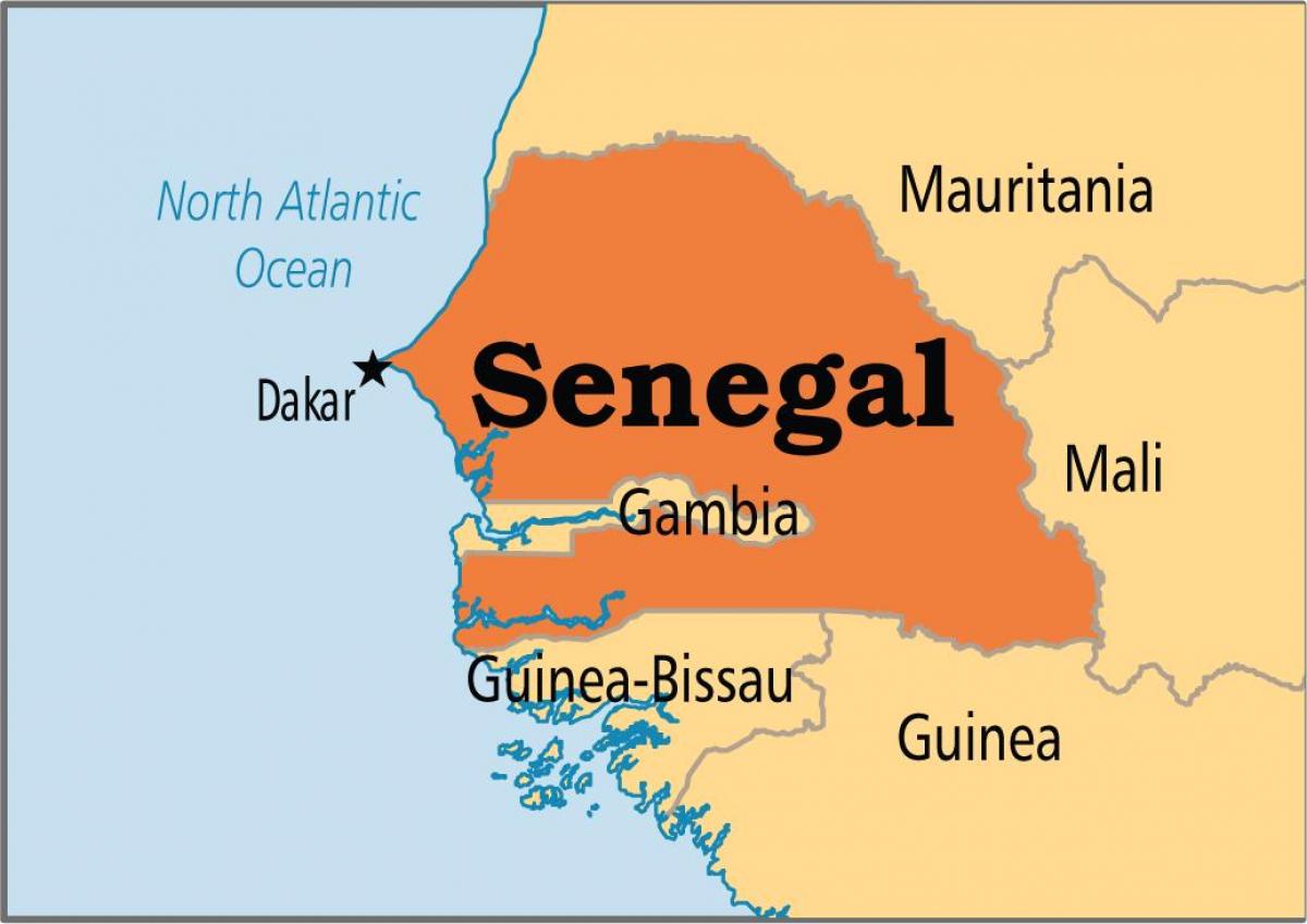 Senegal maailma kaart