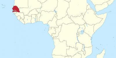 Senegal kaardil aafrika